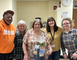 Inclusive Agency Volunteer Group Make Food Baskets for the Holiday Season