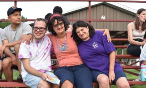 Three Camp Loyaltown campers pose for a photo