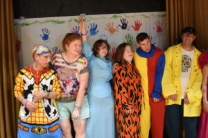 Camp Loyaltown campers dressed in costumes
