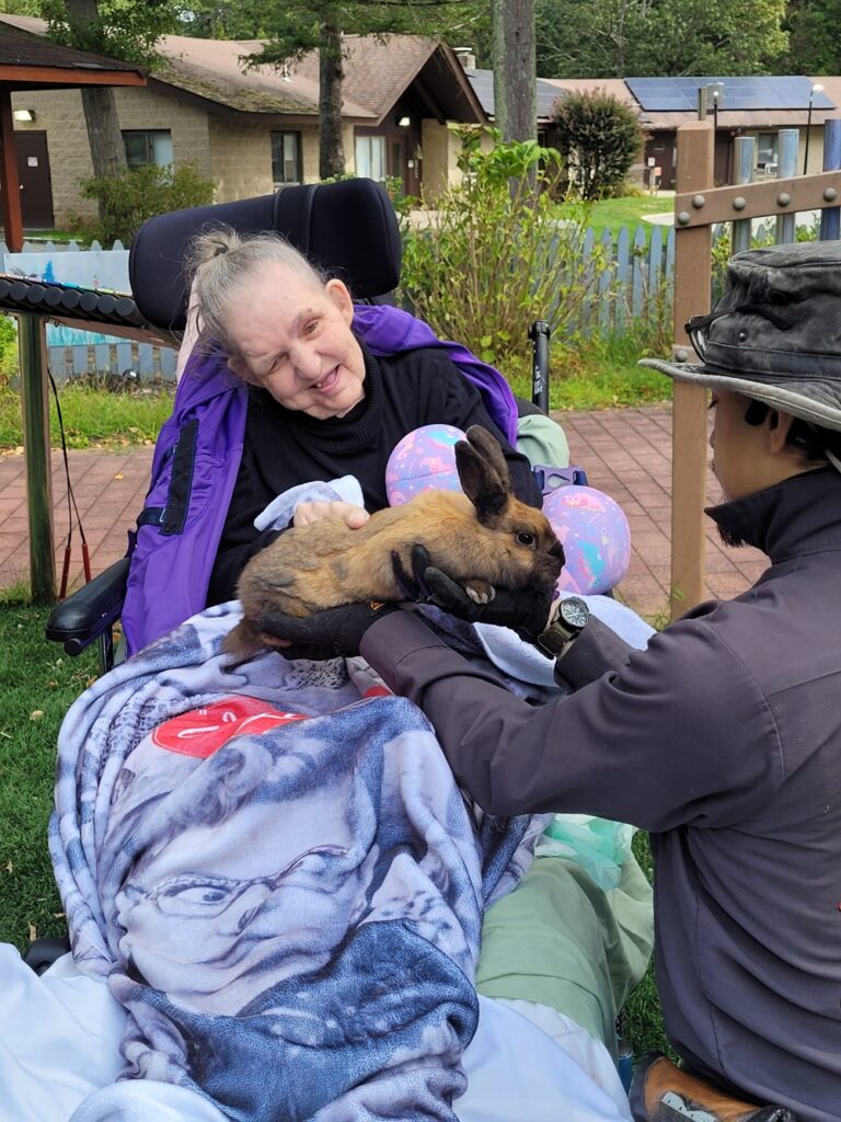 Shoreham Intermediate Care Facility (ICF) Hosts a Petting Zoo in the Sensory Garden