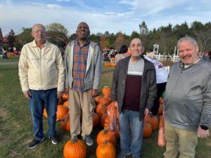 Four Citizens residents at the pumpkin patch.