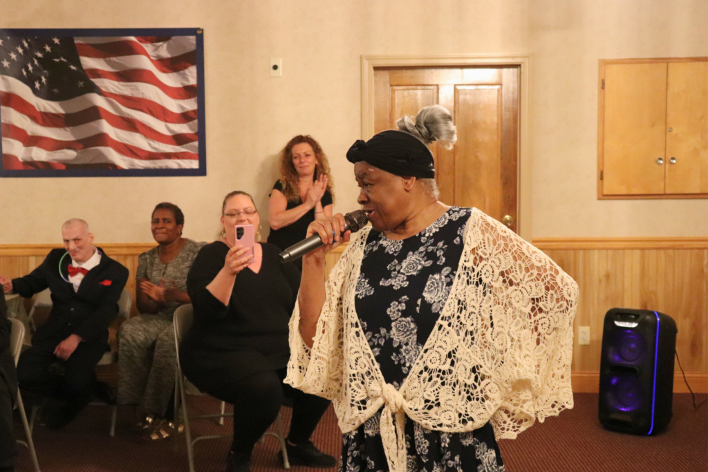HKP Family Gala 29 | Citizens Options Unlimited A person supported by Helen Kaplan Center performs at the gala.