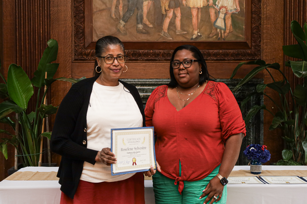 EOQ 1 Rosalene Sylvestre | Citizens Options Unlimited Rosalene Sylvestre poses with her Employee of the Quarter award