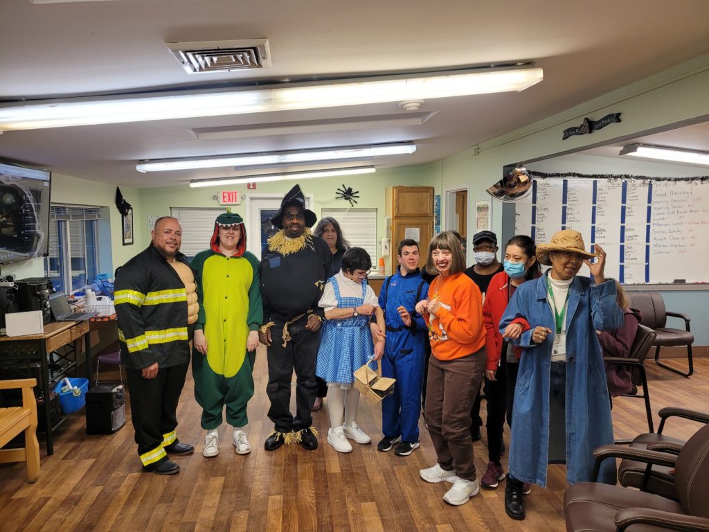 Citizens FSS/Respite Group in their Costumes on Halloween