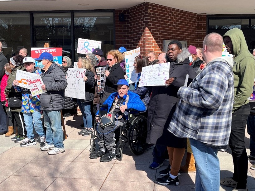 Rally Photo | Citizens Options Unlimited Self-advocates at a rally