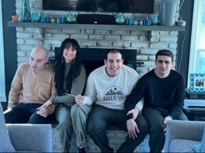 Ali Carbone and her three brothers. Michael, Anthony and Luke