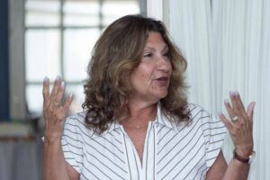 Michelle Laser, mother of Arielle Laser, gave a speech at the event.