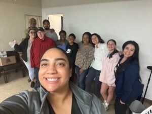Samuel Morales and the other volunteers in a selfie