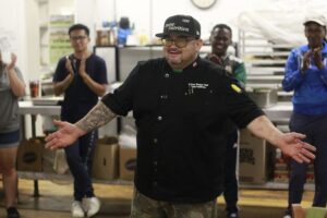 Campers and staff celebrated Chef Dean Vasquez and his work.