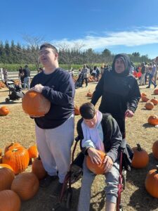 Kirkland Drive roommates picking pumpkins at White Post Farms