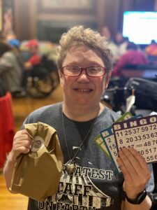 Michelle Rudoff at her Bingo fundraiser