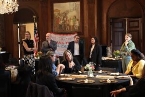 Citizens Options Unlimited nurses and other staff enjoying the Nurses Week luncheon.