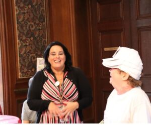 Bridget Cariello and Michelle Rudoff at the Personal Outcome Measures (POMs) Rally.