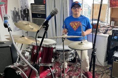 Just Azanero plays the drums as part of his self-direction services