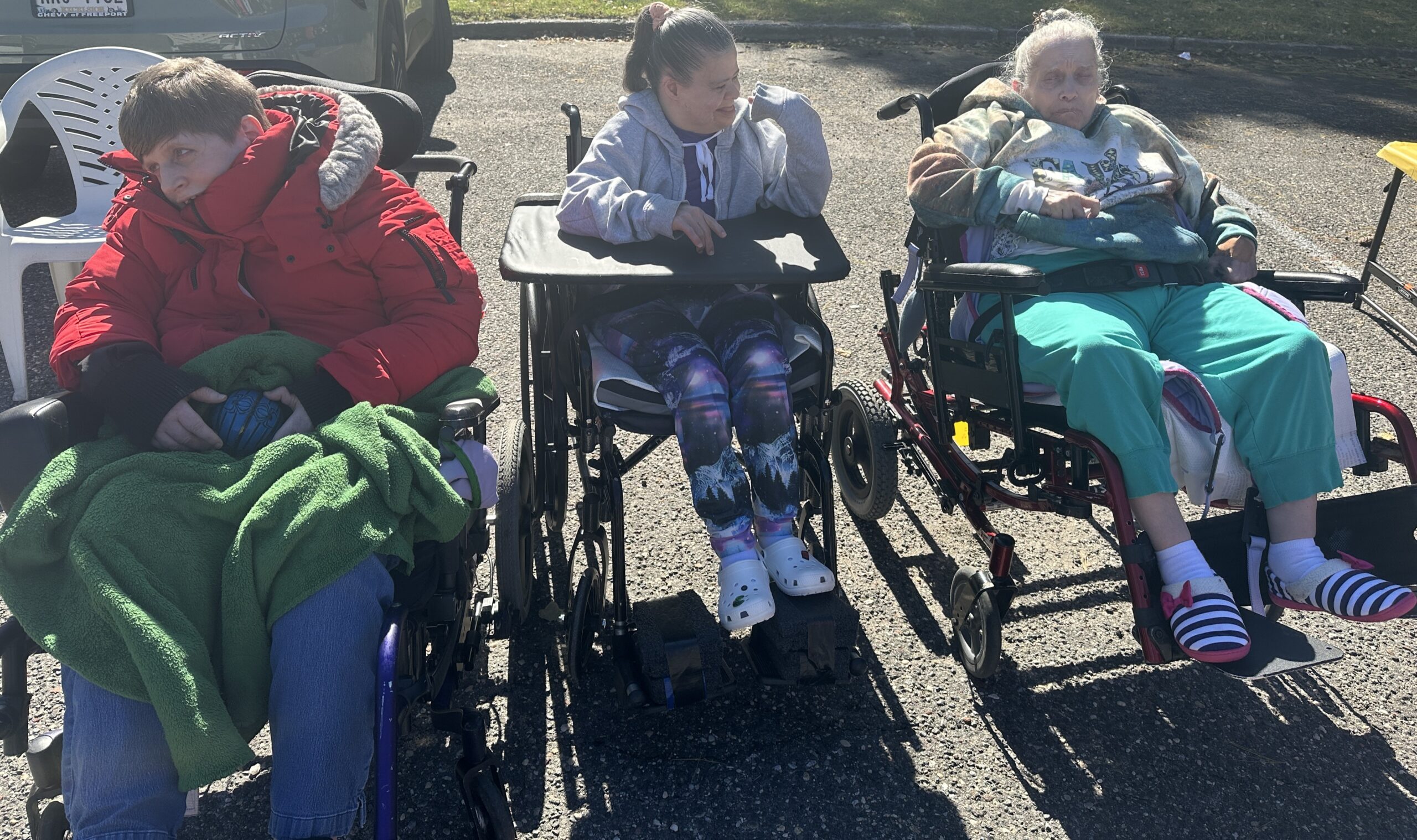 Three Helen Kaplan Center residents at the Fall Festival.