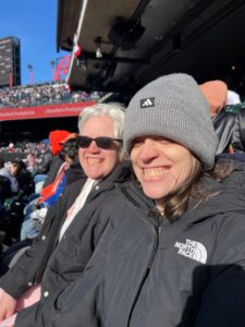 Lizzie Grogan and Jamie Allen at the Mets game