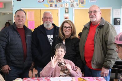 Barbara Doerler and her family at the Helen Kaplan Center